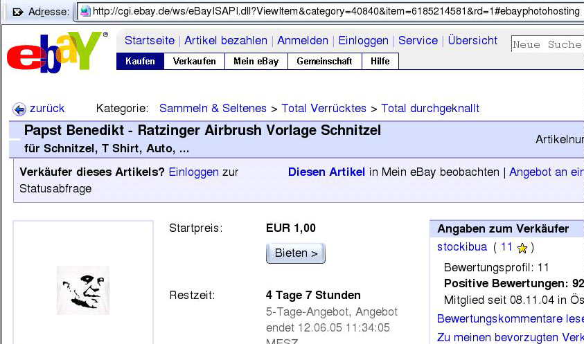 Schablone fuer Papstschnitzel